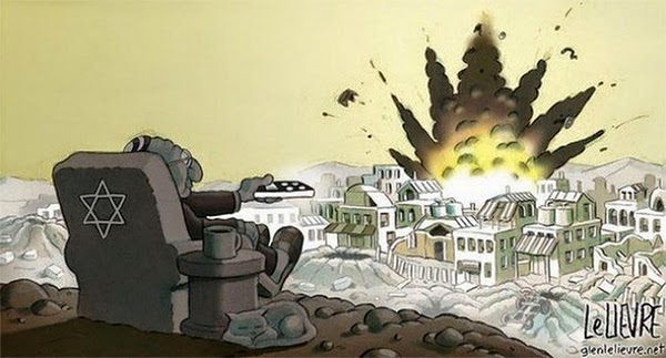 Bombadement télécommandé sur Gaza